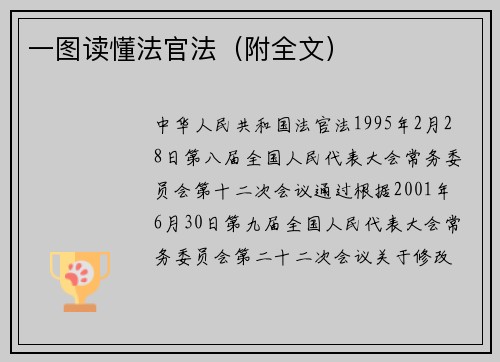 一图读懂法官法（附全文）