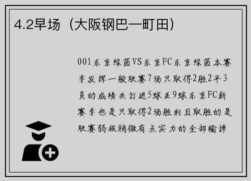 4.2早场（大阪钢巴—町田）